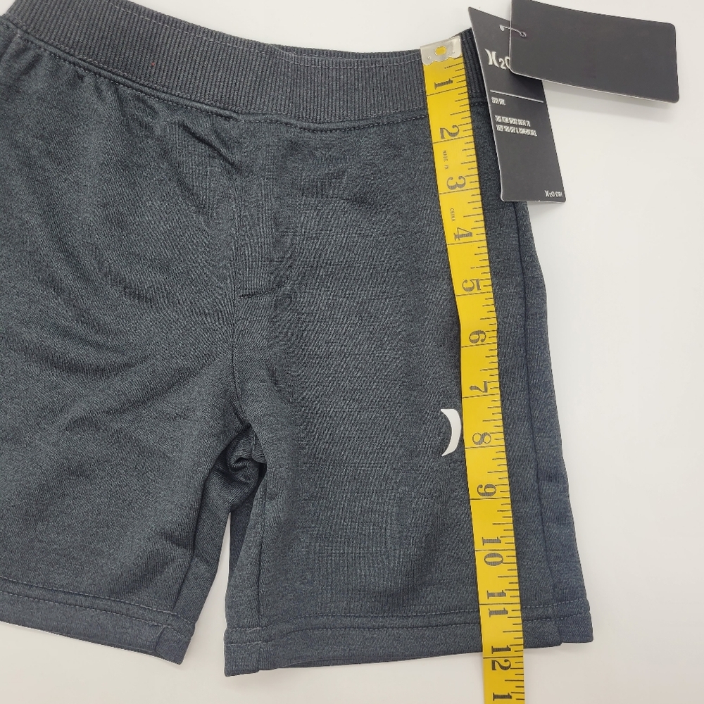 Hurley Shorts Black Heather Pull On Solar French Terry Quick Dry Boys Size 4 NEW - Picture 15 of 15